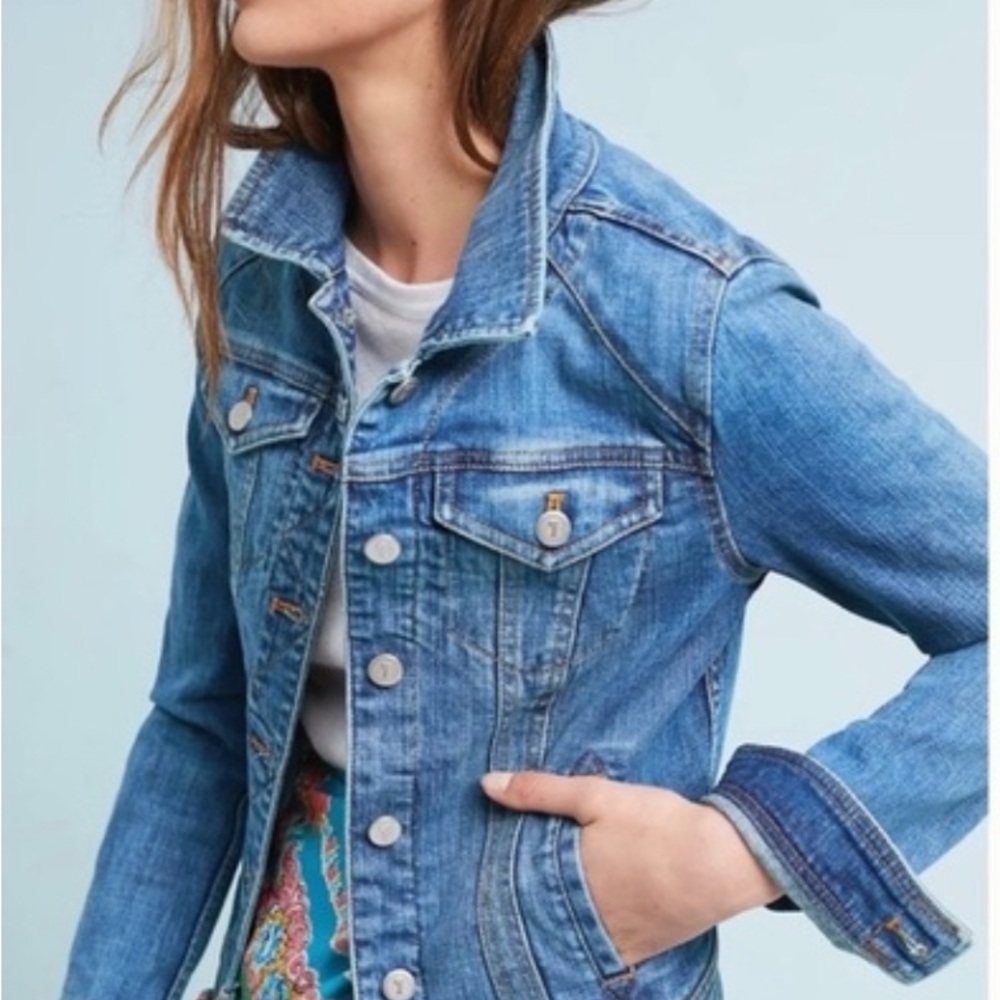 Pilcro and the Letterpress Dark Blue Denim Jacket size M